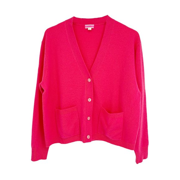 J.CREW Cashmere Patch-pocket Cardigan Sweater in Icy Rose - Picture 2 of 9